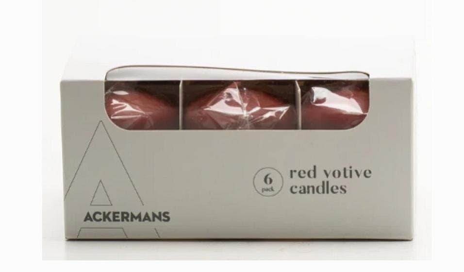 6 Pack Candles Red image