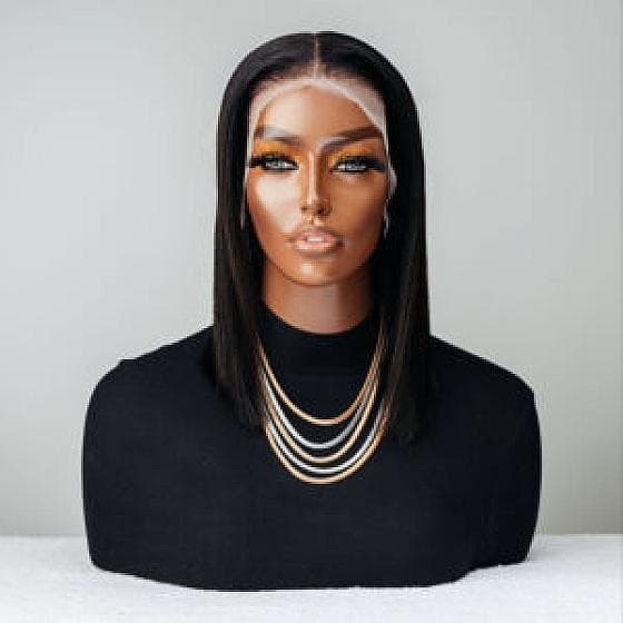 10″-16″ Straight Peruvian Frontal Bob Wig (13×4) image