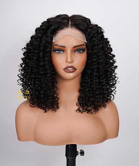 Deep Curly 5×5 Closure Wig Human Hair image